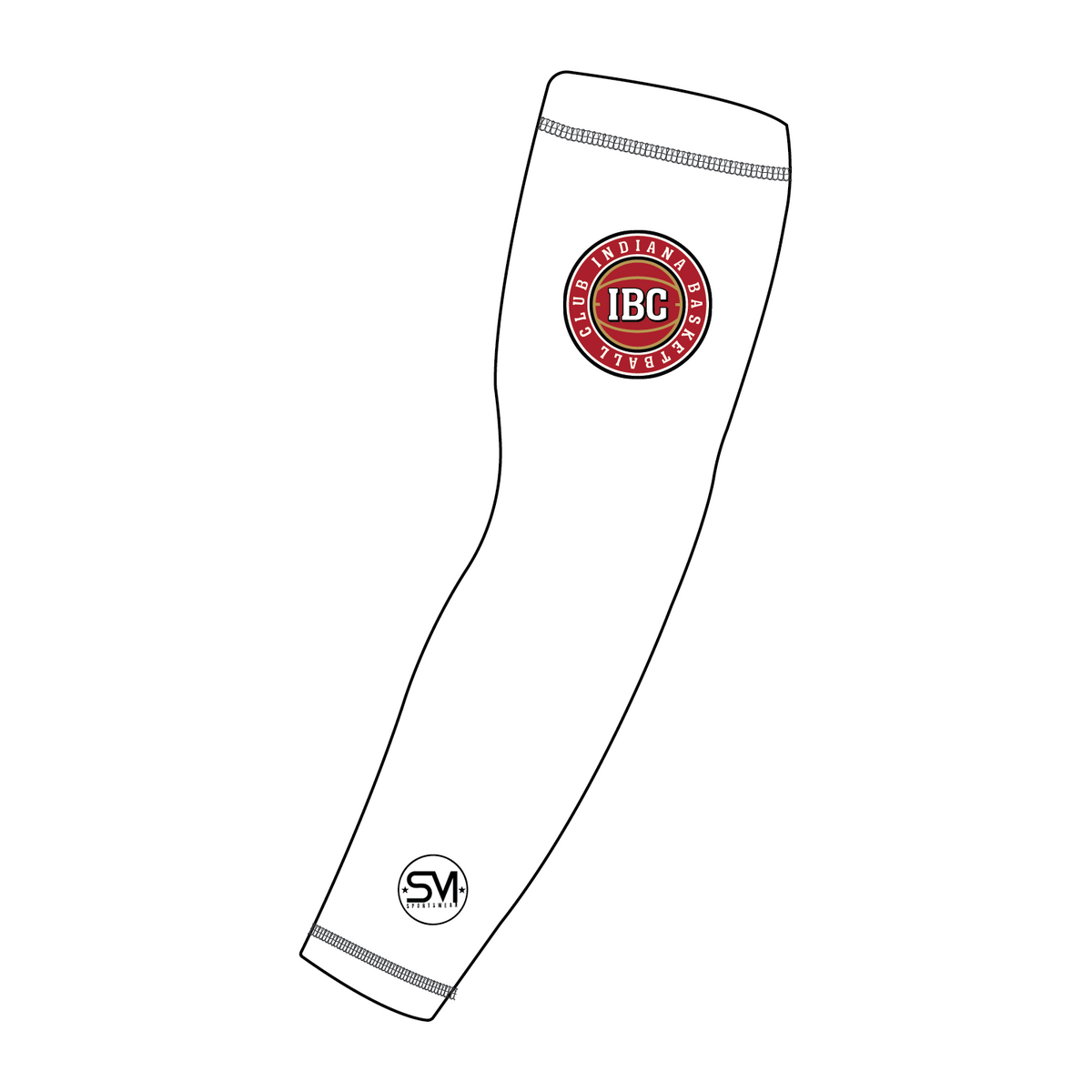 Indiana Basketball Club Compression Arm/Leg Sleeve - White