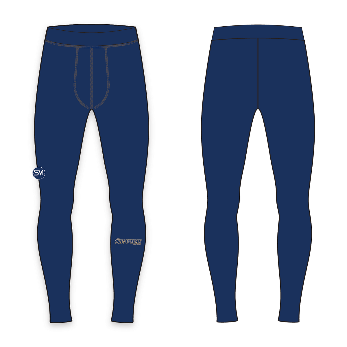 Showtime Basketball Compression Leggings - Blue