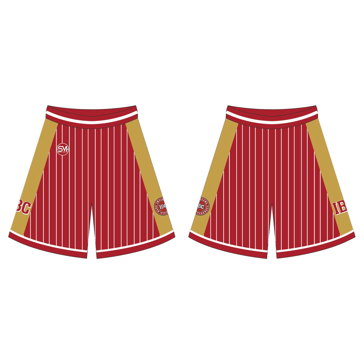Indiana Basketball Club - Pinstripe Red Shorts