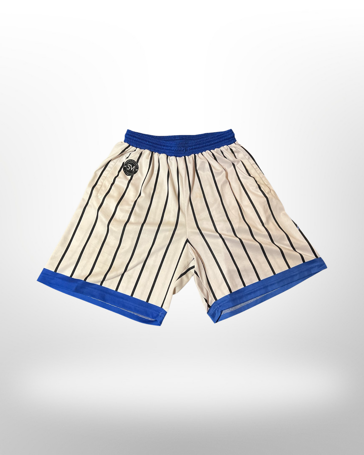 3T Pinstripe Shorts - White