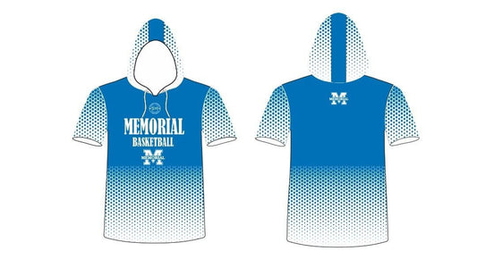 Memorial Blue Shooting Shirt Hoodie - Halftone Fade