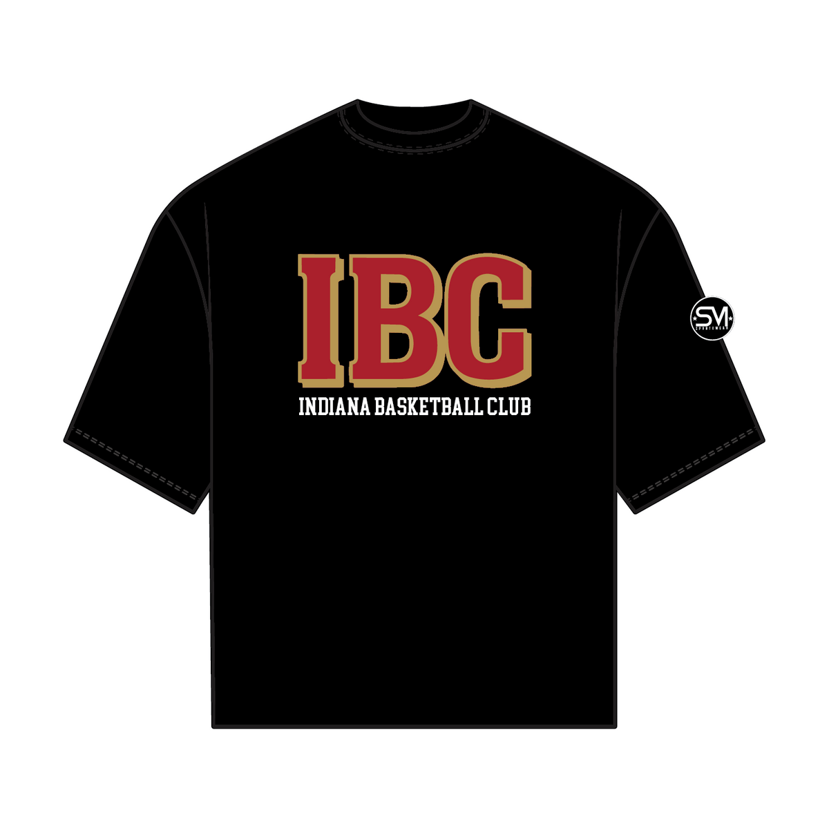 Indiana Basketball Club Oversized Cotton T Shirt - Black