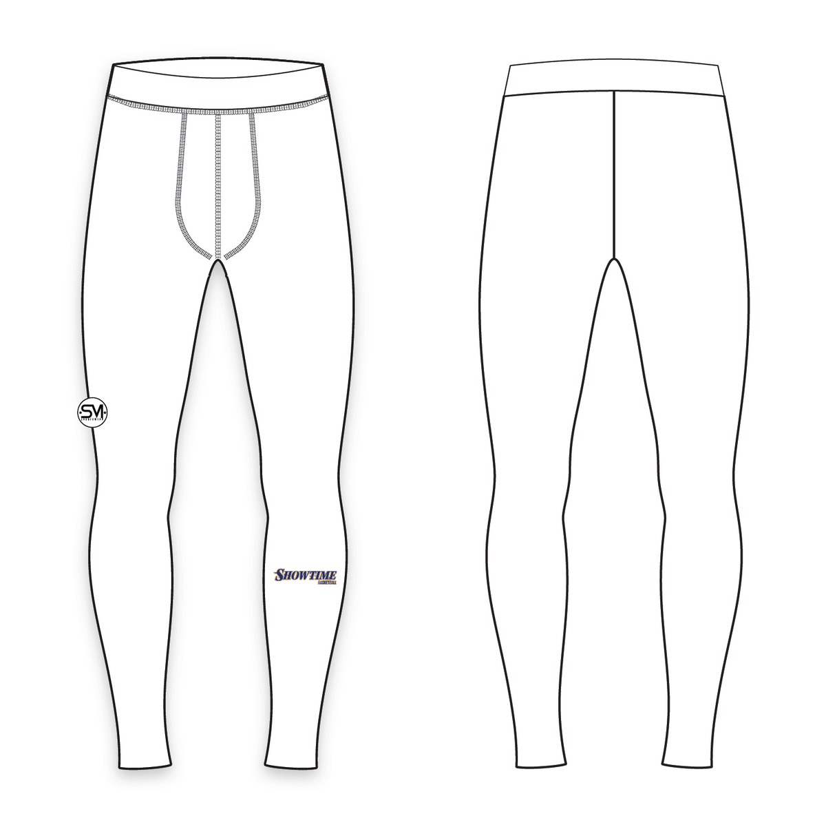 Showtime Basketball Compression Leggings - White