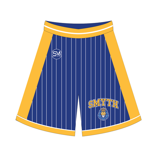 Smyth Elementary - Mesh Pinstripe Shorts - Blue/Yellow