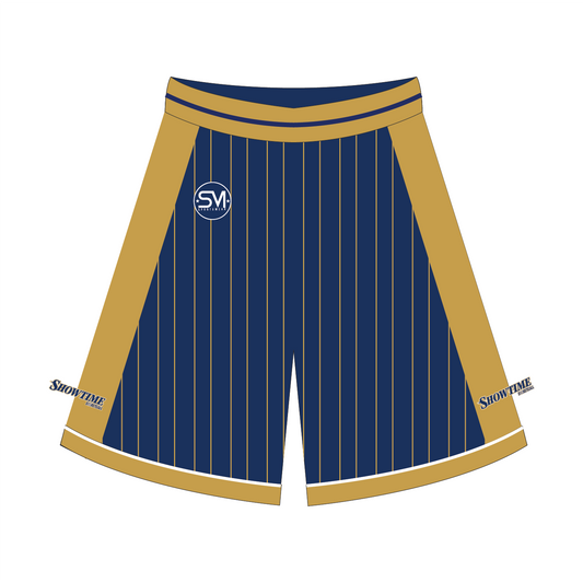 Showtime Basketball - Pinstripe Blue Shorts