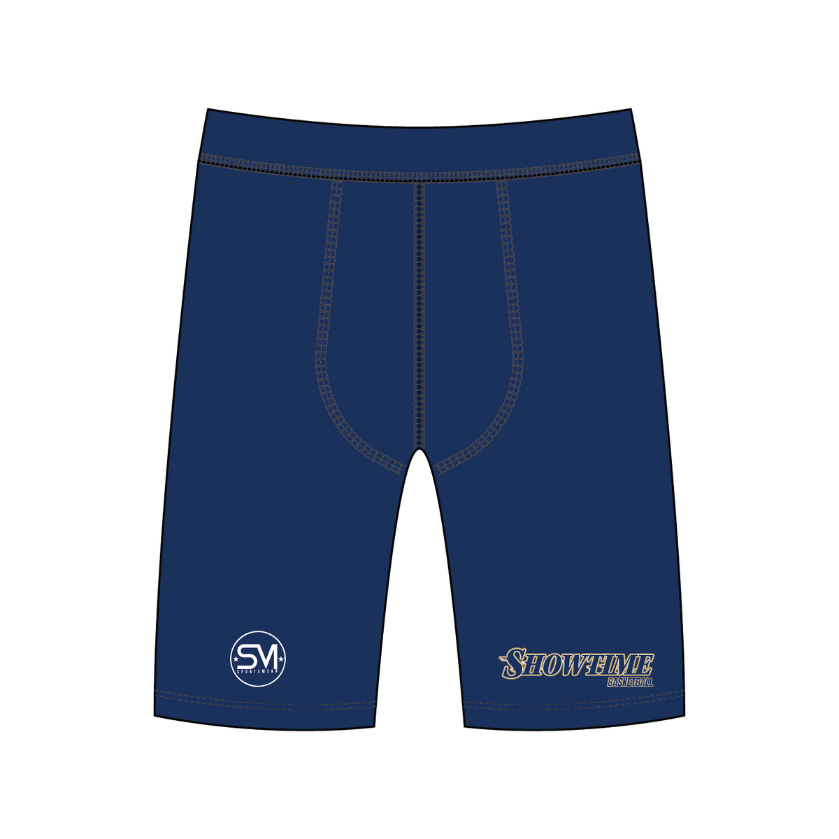 Showtime Basketball Compression Shorts - Blue