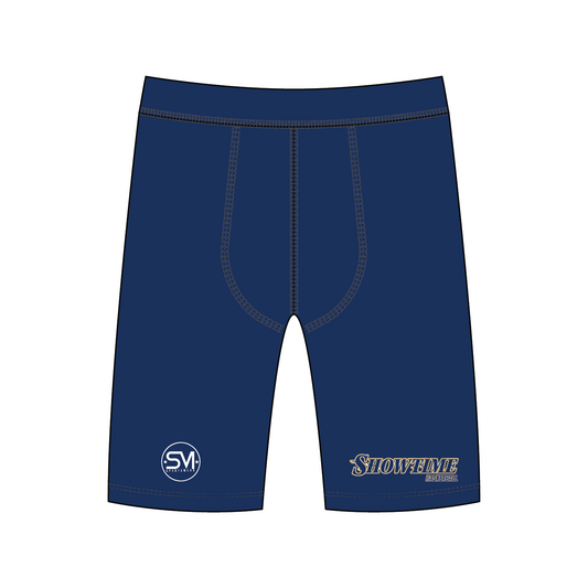 Showtime Basketball Compression Shorts - Blue