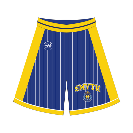 Smyth Elementary - Mesh Pinstripe Shorts - Blue/Yellow