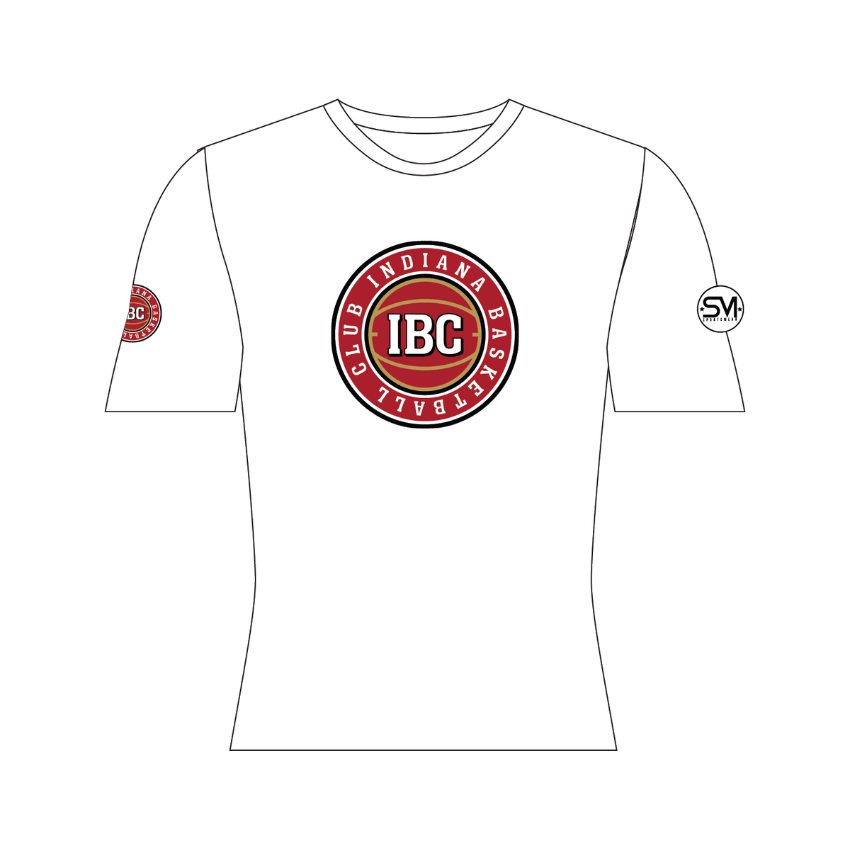 Indiana Basketball Club Short Sleeve Compression Shirt - White