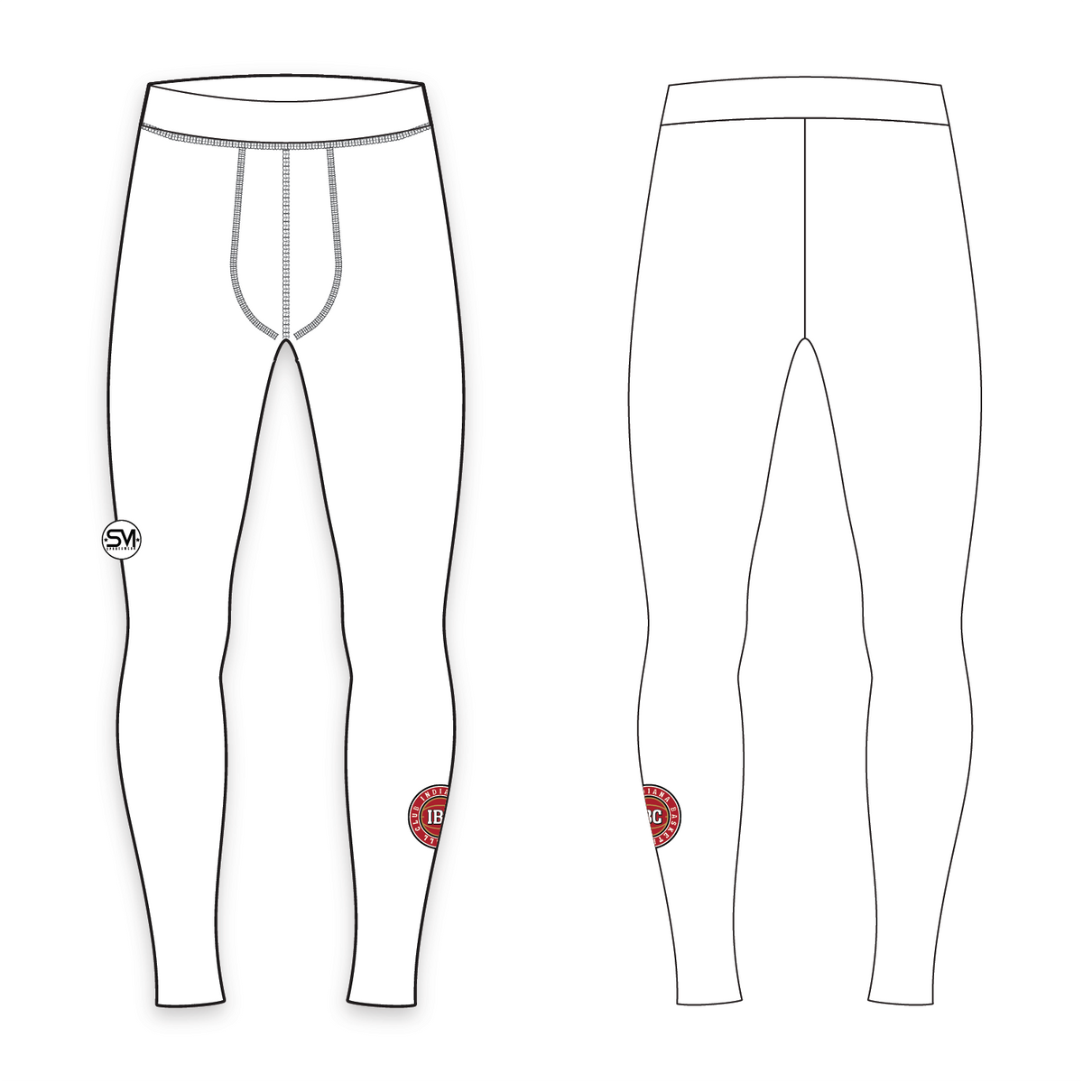 Indiana Basketball Club Compression Leggings - White
