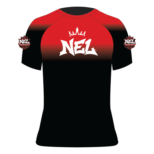NEL Compression Shirt - Black/Red Ombre