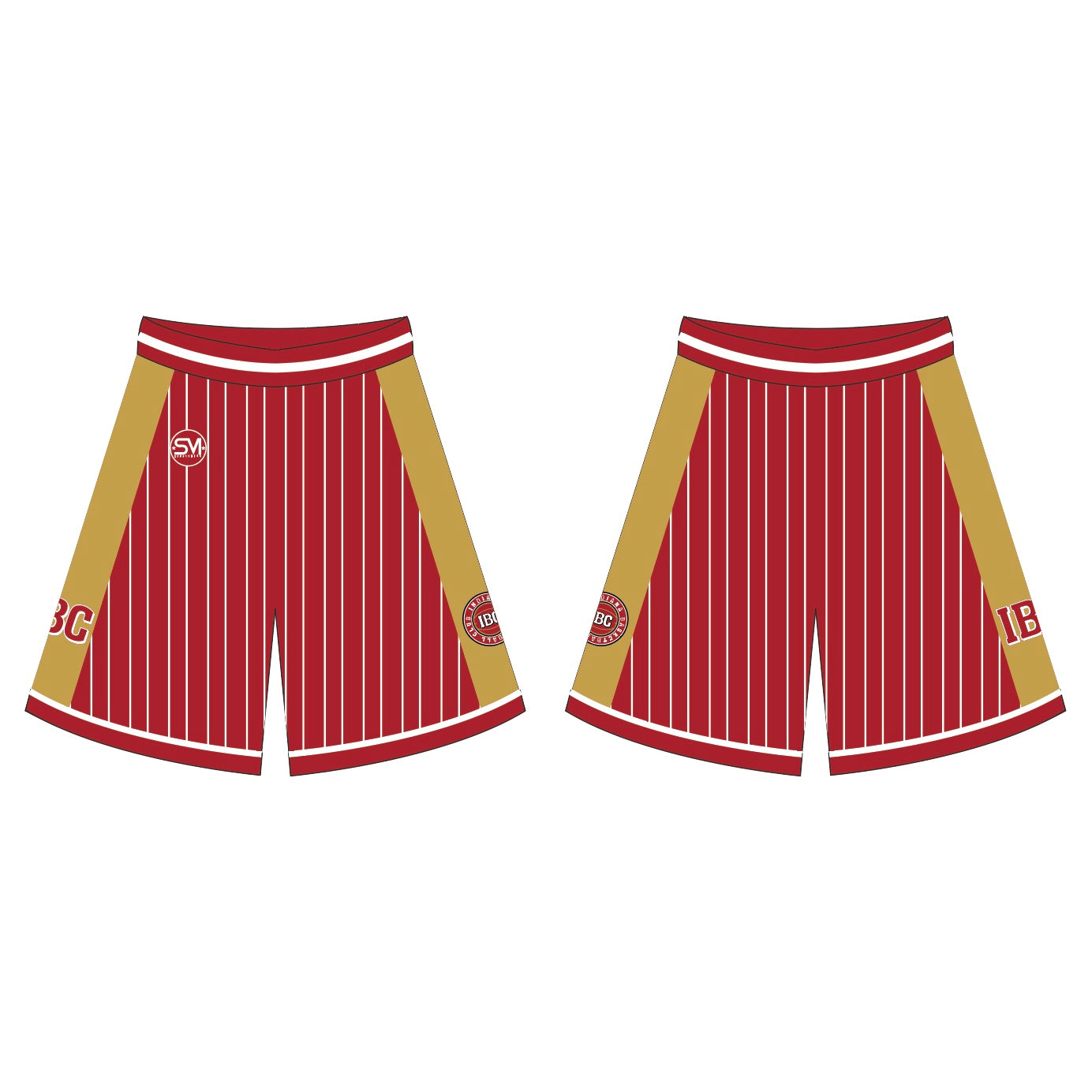 Indiana Basketball Club - Pinstripe Red Shorts