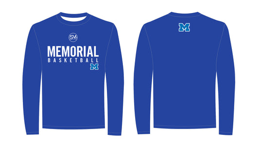 Memorial Basketball Long Sleeve Shirt - Blue