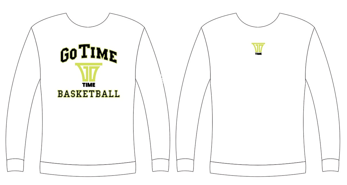Go Time Basketball Long Sleeve Shirt - White