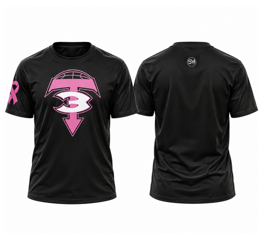 3T Pink Logo Tee - Black