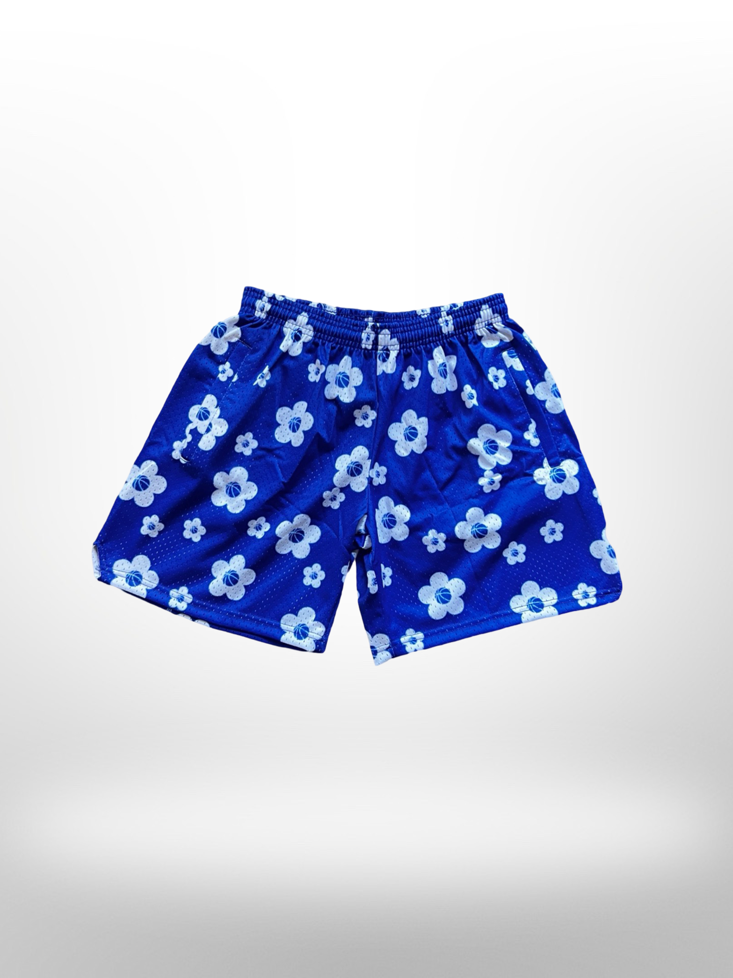 Mesh Flower Shorts - Blue